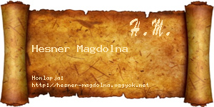 Hesner Magdolna névjegykártya